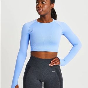 AYBL | BALANCE V2 SEAMLESS LONG SLEEVE CROP TOP | Size S Workout Yoga Lifting